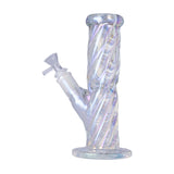 Human Grade Twisted Iridescent Tube Glass Water Pipe