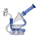 Human Grade 7.5" Recycler 45 (Triple Marble) Glass Rig Water Pipe